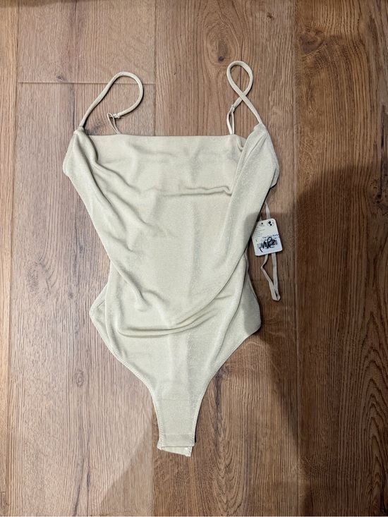 Free People Other - Free People Shimmery Cream Bodysuit